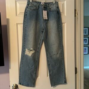Princess Polly / Fairmount Straight Leg Jean Light Wash Denim / Size 4